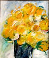 1d. Regina Decker-Kern,  *1957, "Gelbe Tulpen",  Acryl/Malpl., 60x50cm