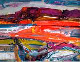 3d. Jean Krillé, 1923-1991, " Mont Sainte-Victoire",  Acryl/Malpl, 50x65cm
