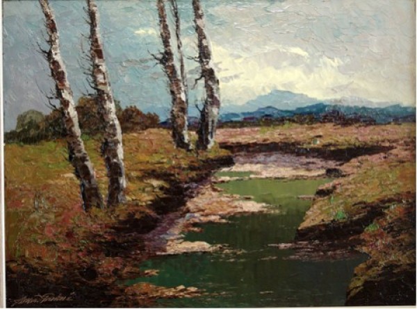 3i1, Georg Arnold-Graboné, 1896-1982,  "Föhn im Vorgebirge",  Öl/Lwd, 60 x 80 cm 