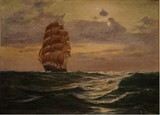 8d   Theodor Stäpper, *1883, "Segelschiff auf hoher See", Öl/Lwd.,  30 x 40,5 cm