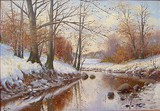 9h1 Harald Wentzel ( 1897-19?? ), "Der letzte Schnee", Öl/Lwd., 67 x 97 cm