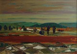 3g, Jean Krillé, 1923 - 1991, "Toscana-Landschaft", Schweizer Maler                     