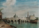 xa3  "Dresden-Canalettoblick",  Aquarell 2011, 55 x 77 cm