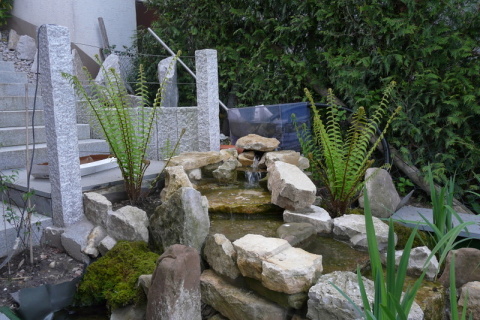 Treppe aus Granitstein