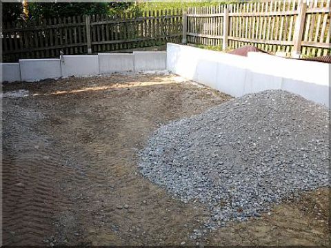 Kindergarten Tüllingen, Vorbereitung Planie für Rollrasen