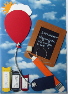 Luftballons und Tafel   A 4