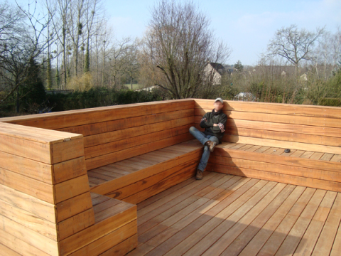 banc terrasse bois